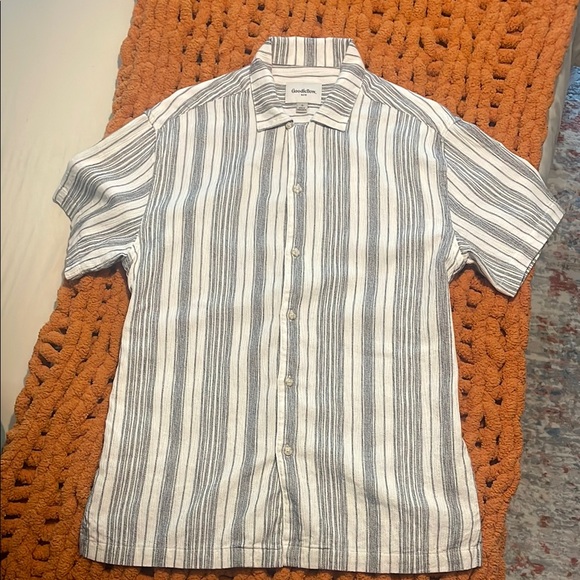 Goodfellow & Co Black and White Casual Button Down Shirt - Picture 1 of 3